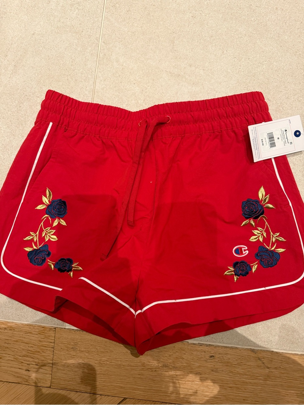 Champion Goalkeeper Short - 3 Inseam Athletic Shorts Red & Blue Medium